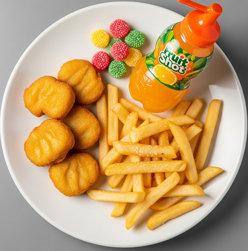Kids Chicken Nuggets With Chips 