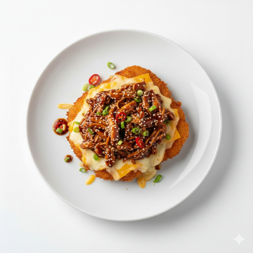 Chinese Shredded Sticky Chicken Parmo 