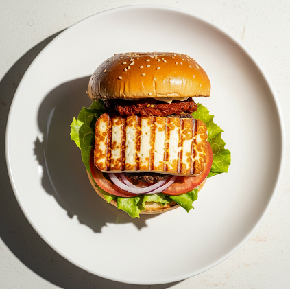 Double Classic Smash Halloumi Burger 