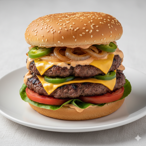 Double Spicy Jalapeno Smash Burger 